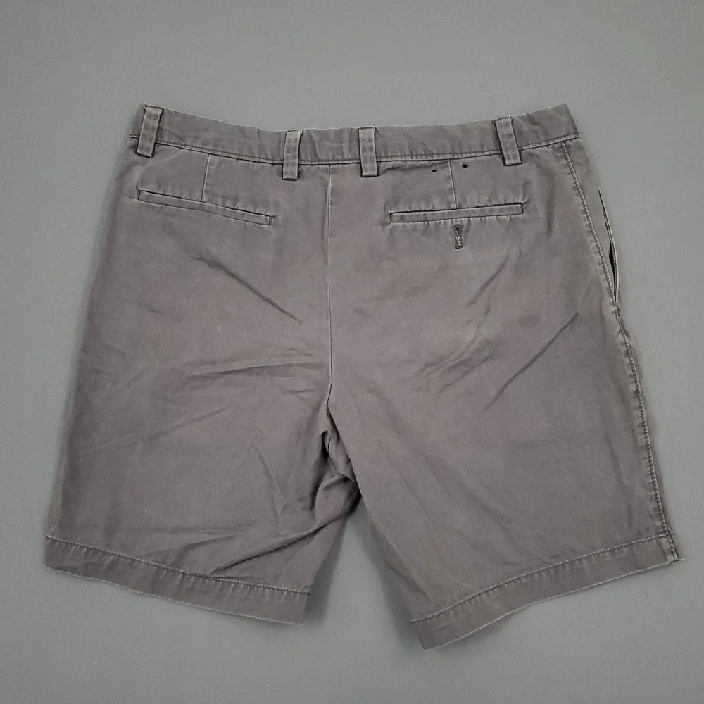 Banana Republic‎ Mens 34 Charcoal Gray Cotton Chino Shorts Casual Solid